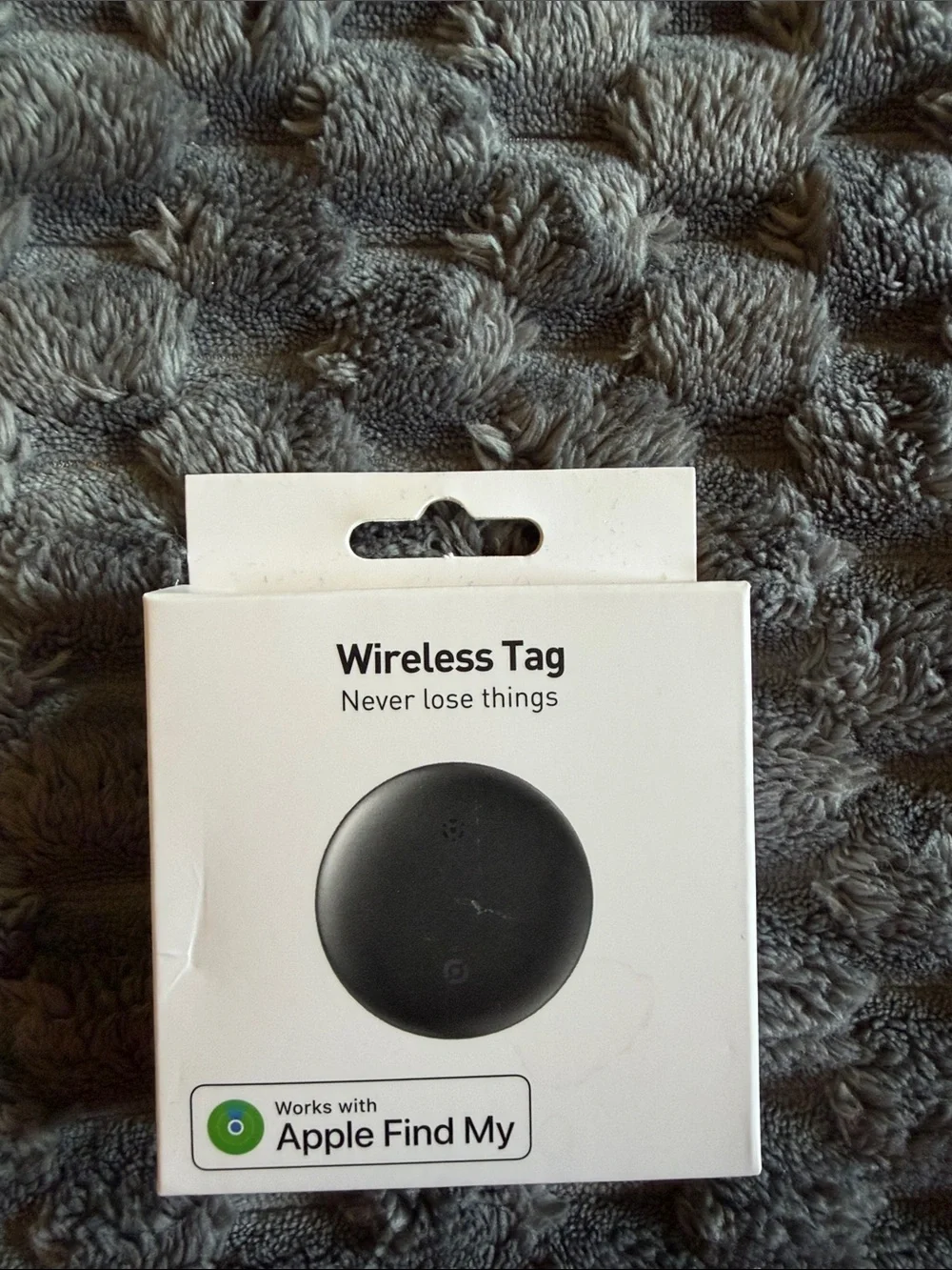 Wireless Tag Bluetooth Tracker (Black) - Works with Apple Find My